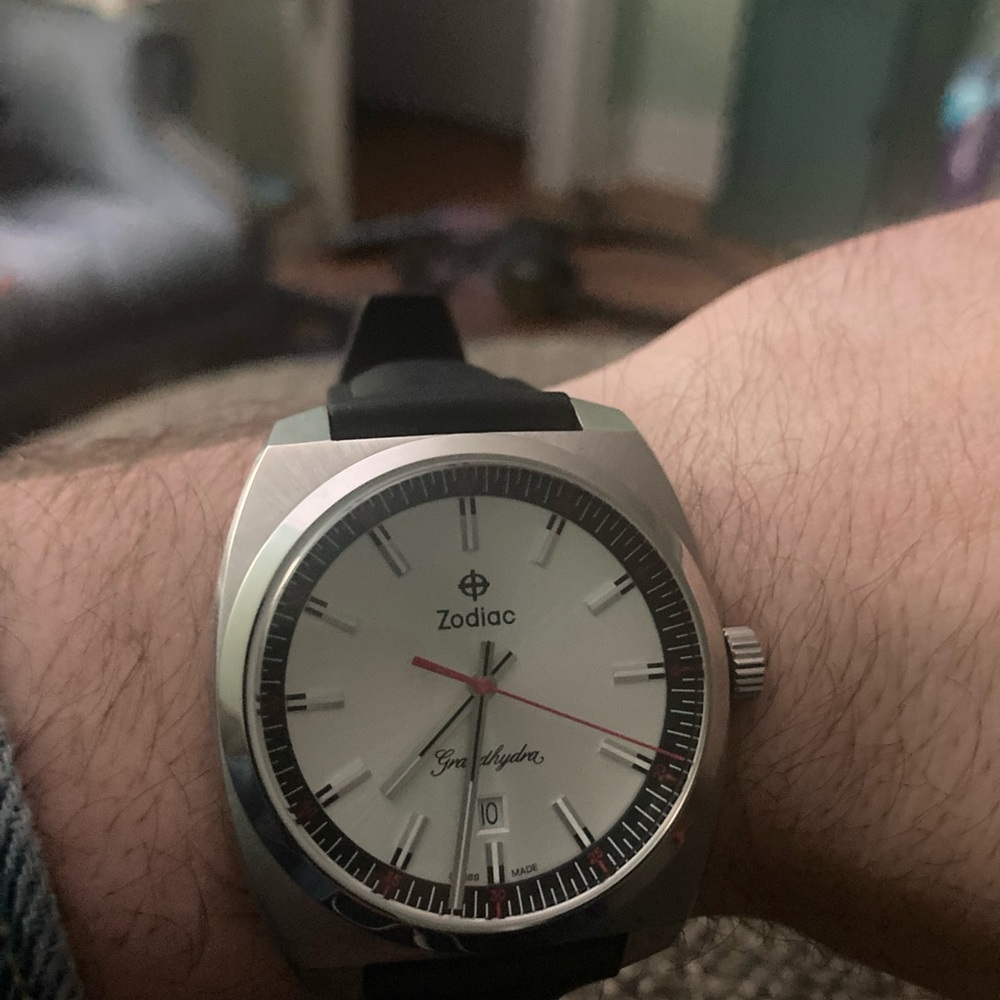 Zodiac Grandhydra Ronda 1015 Silver and Black Watch ZO9954